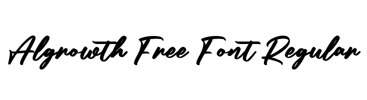 Algrowth Free Font Regular  Fuentes Gratis Descargar