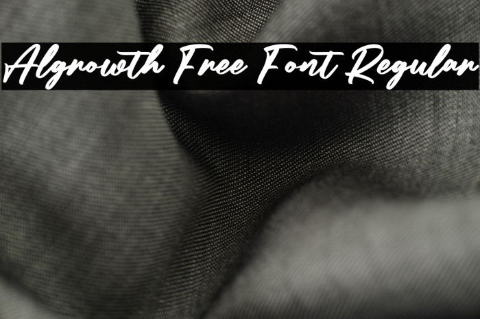 Algrowth Free Font Regular Example 2