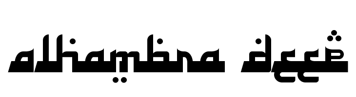 Alhambra Deep Font