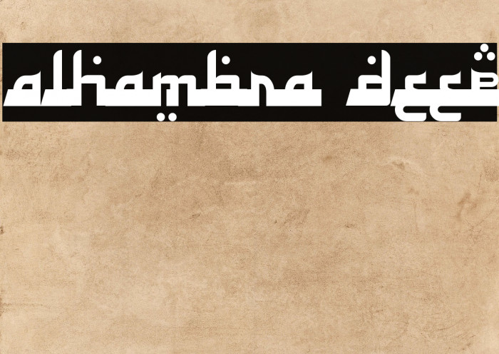 Alhambra Deep フォント examples