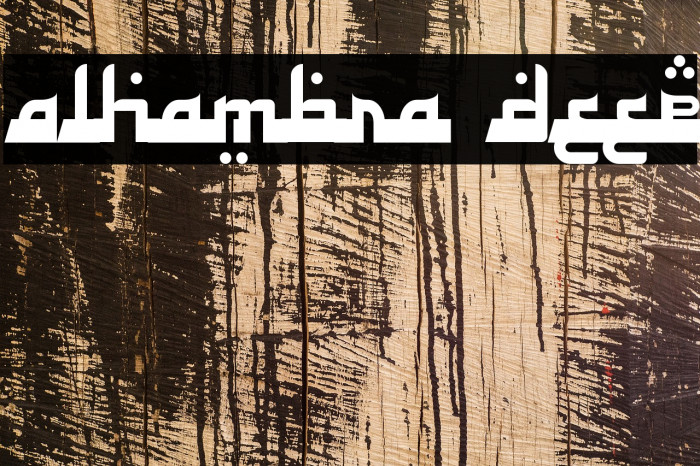 Alhambra Deep フォント examples