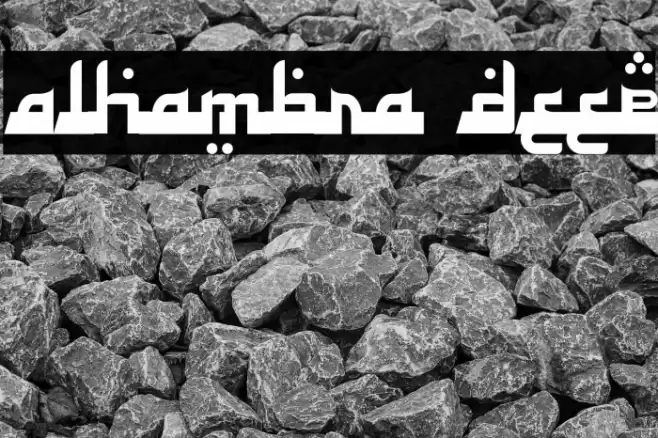 Alhambra Deep Font examples