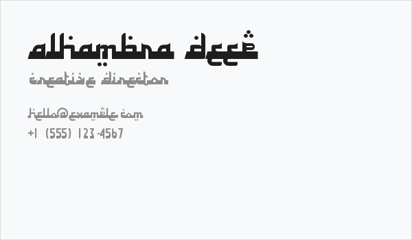 Alhambra Deep Business Card