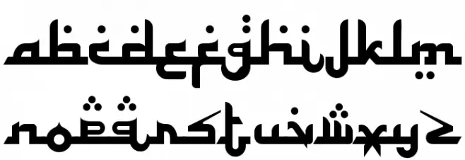 Alhambra Font LOWERCASE