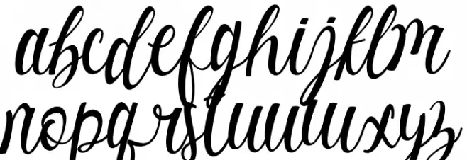 AlhenyaScript Schriftart Kleinbuchstaben
