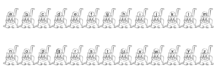 Ali-Cat Font LOWERCASE