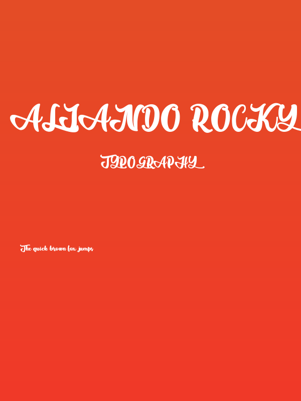 Aliando Rocky Poster