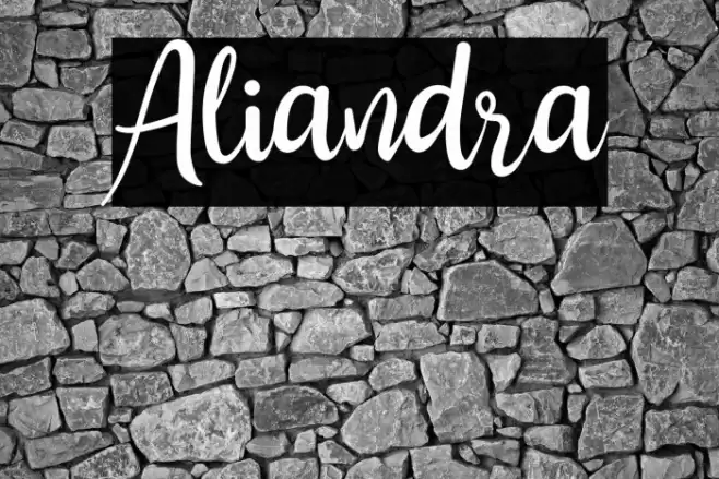 Aliandra Font examples