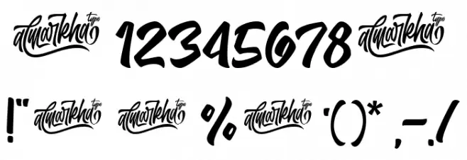 Alibabe Font OTHER CHARS