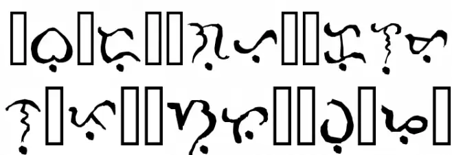 Alibata  Italic Schriftart Groß