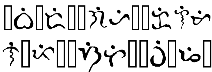 Alibata Italic Font LOWERCASE