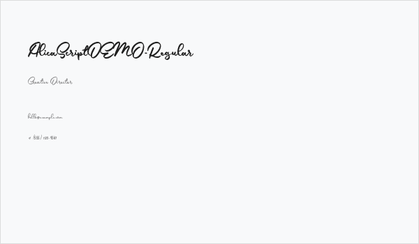 AlicaScriptDEMO-Regular Business Card