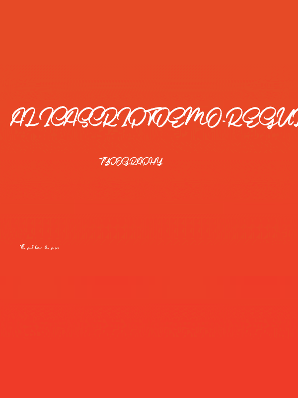 AlicaScriptDEMO-Regular Poster