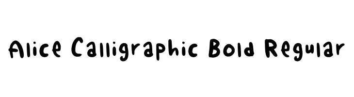 Alice Calligraphic Bold Regular  Frei Schriftart Herunterladen