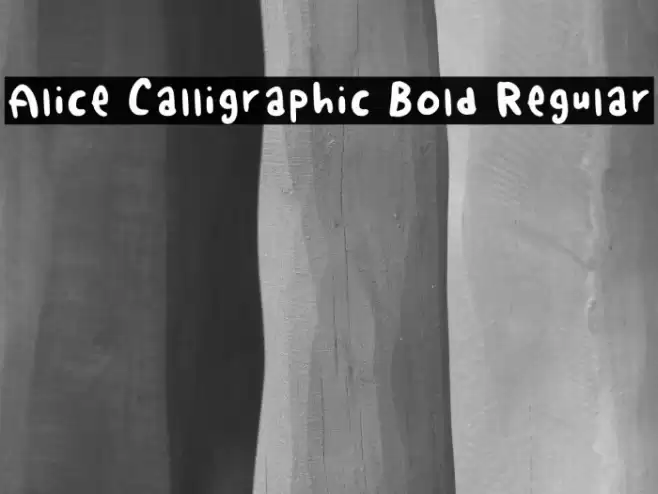 Alice Calligraphic Bold Regular Font examples