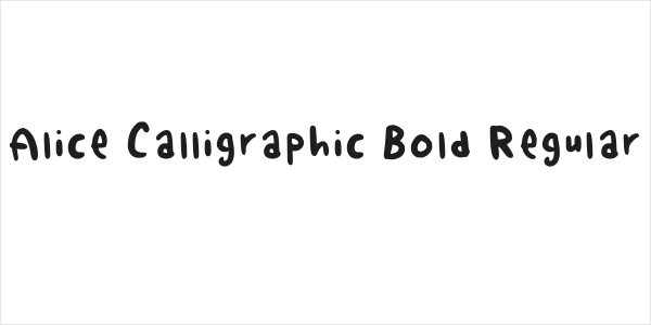 Alice Calligraphic Bold Regular Logo