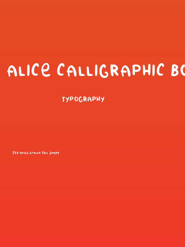 Alice Calligraphic Bold Regular Poster