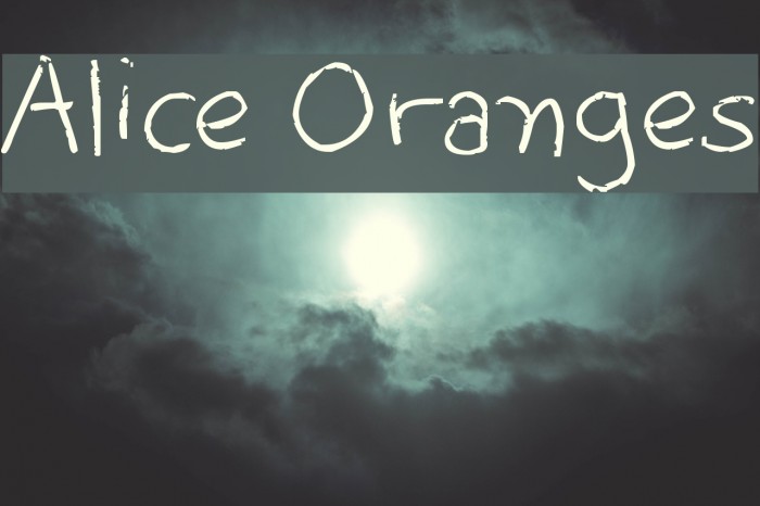Alice Oranges Font examples