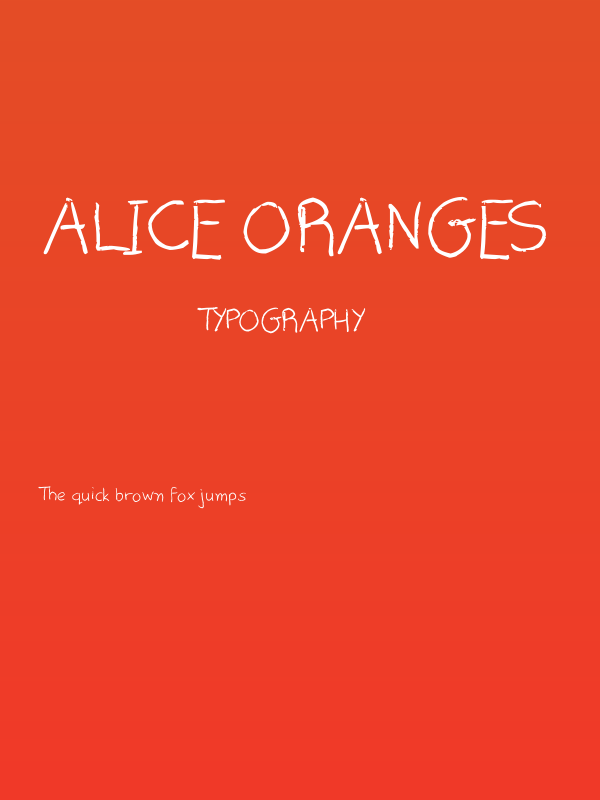 Alice Oranges Poster