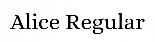 Alice Regular  font caratteri gratis
