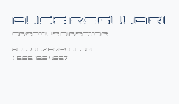 Alice Regular1 Business Card