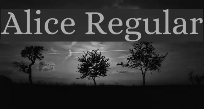 Alice Regular Font examples