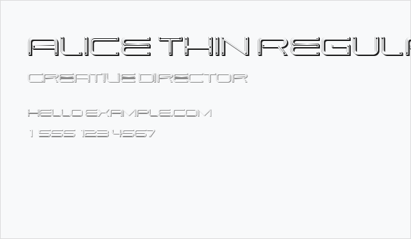 Alice Thin Regular Business Card