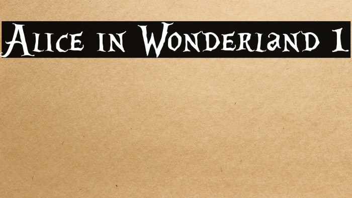 Alice in Wonderland 1 Example 1