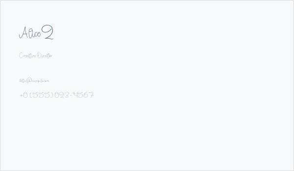 Alice2 Business Card