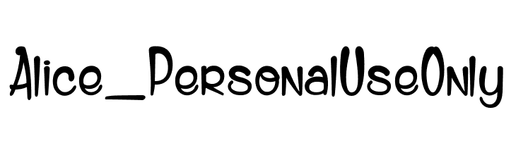 Alice_PersonalUseOnly  नि: शुल्क फ़ॉन्ट्स डाउनलोड