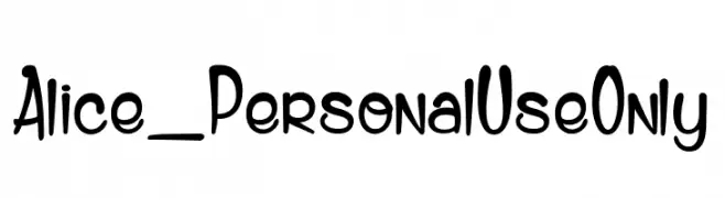 Alice_PersonalUseOnly  font caratteri gratis