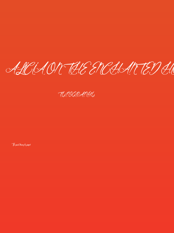 Alicia on the enchanted Highlands Poster