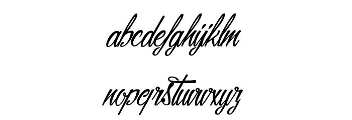 Alicia on the enchanted Highlands Font LOWERCASE