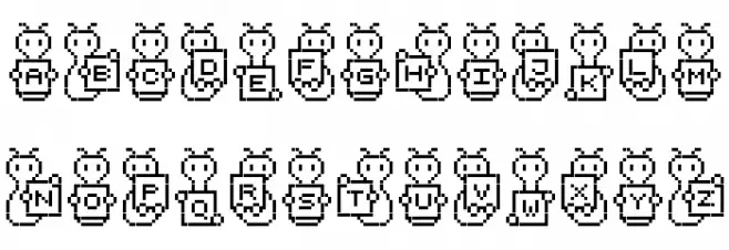 Alien ABC 字体 大写