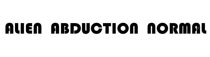 Alien Abduction Normal Font