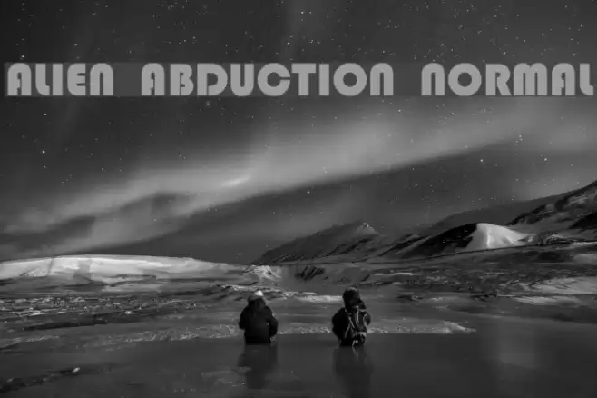 Alien Abduction Normal फ़ॉन्ट examples