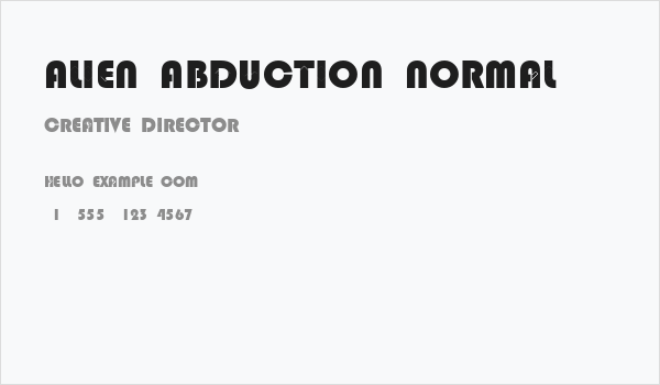 Alien Abduction Normal Business Card