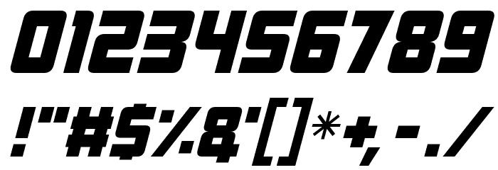 Alien Android Italic Font OTHER CHARS