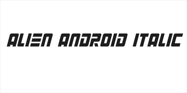 Alien Android Italic Logo