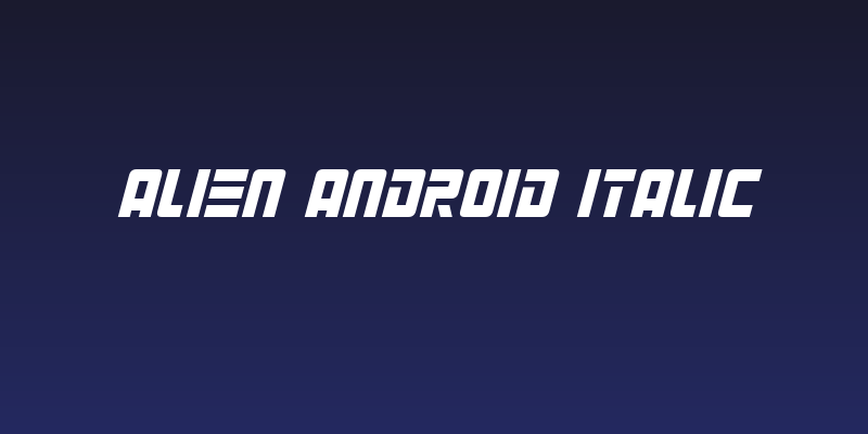 Alien Android Italic Social Header