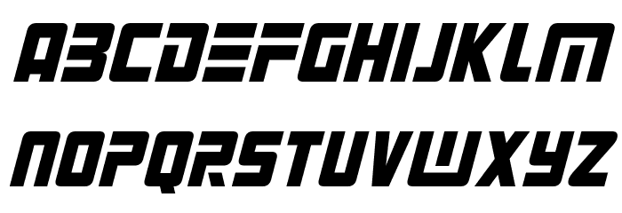 Alien Android Italic Font LOWERCASE