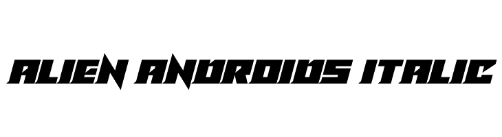 Alien Androids Italic  Frei Schriftart Herunterladen