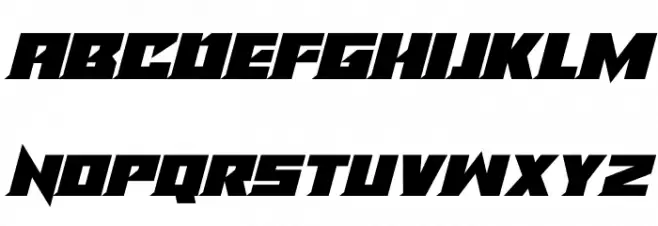 Alien Androids Italic Schriftart Groß