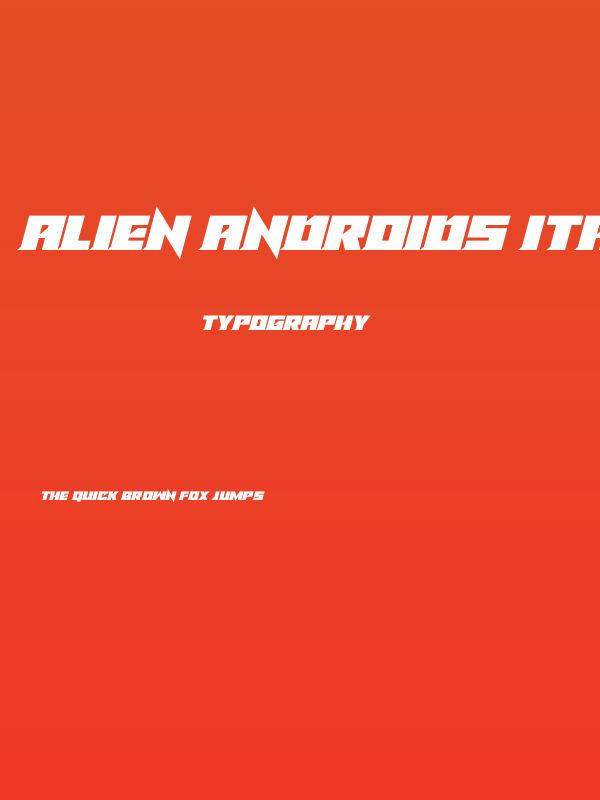 Alien Androids Italic Poster