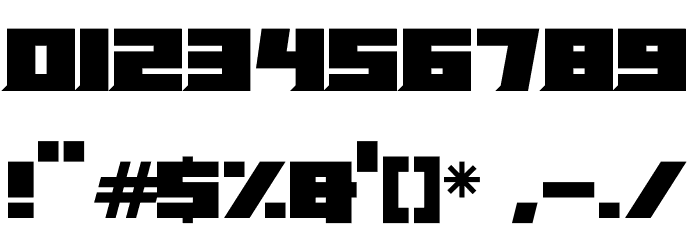 Alien Androids Font OTHER CHARS