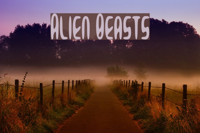 Alien Beasts Font examples