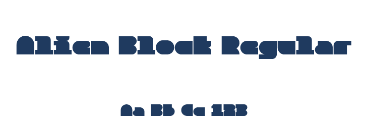 Alien Block Regular Font Preview