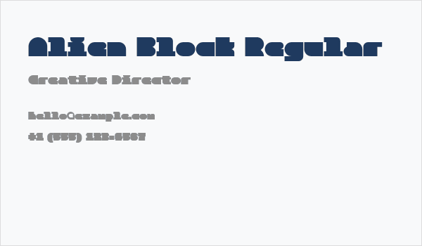 Alien Block Regular Business Card