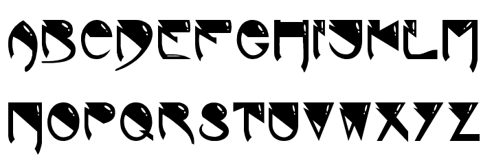 Alien Bold Font LOWERCASE