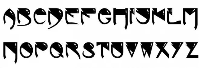 Alien Bold フォント 小文字